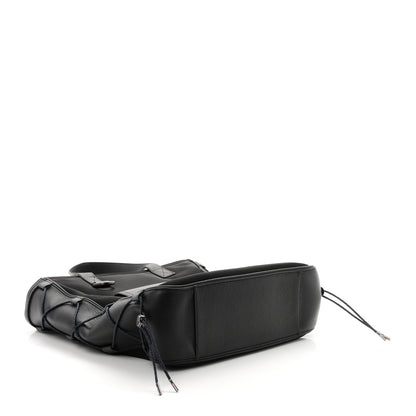 Christian Dior X SACAI Nylon Grained Calfskin Saddle Tote Black 4 of 10