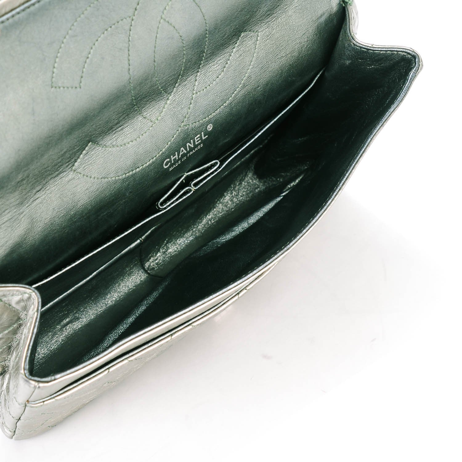 Chanel Metallic Aged Calfskin 2.55 Reissue 227 Flap Green 6 of 8