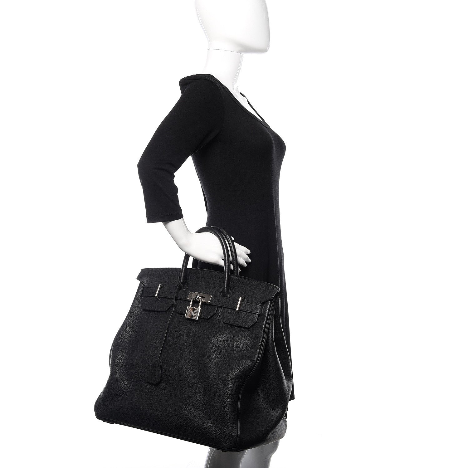 Hermes Taurillon Clemence HAC Birkin 40 Black 2 of 33