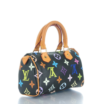 Louis Vuitton Monogram Multicolor Mini Sac HL Speedy Black 3 of 8