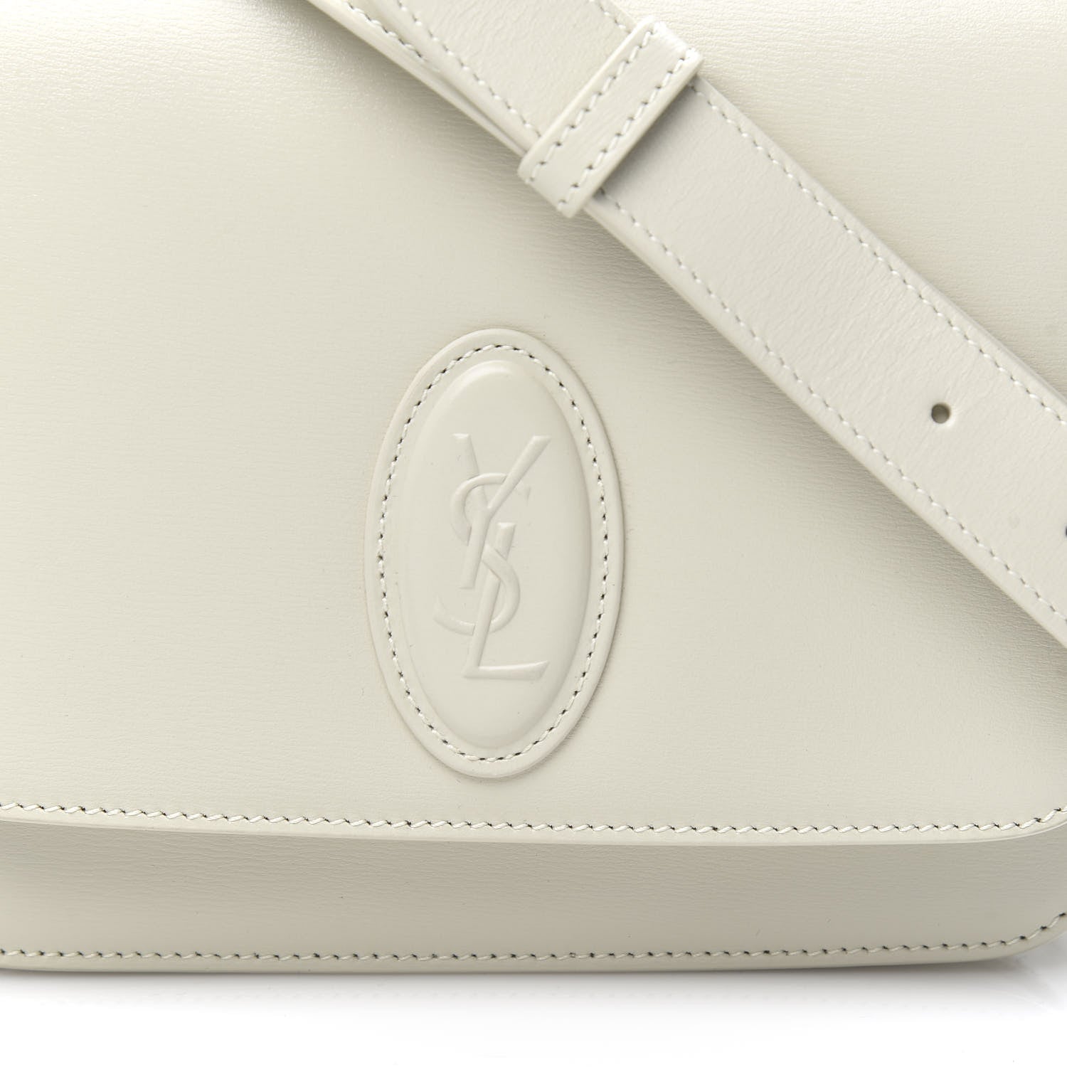 Saint Laurent Calfskin Le 61 Shoulder Bag White 9 of 9