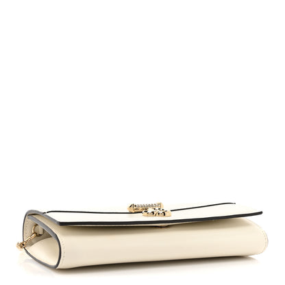 Jimmy Choo Box Calfskin Varenne Pearl Avenue Chain Clutch Latte 4 of 13