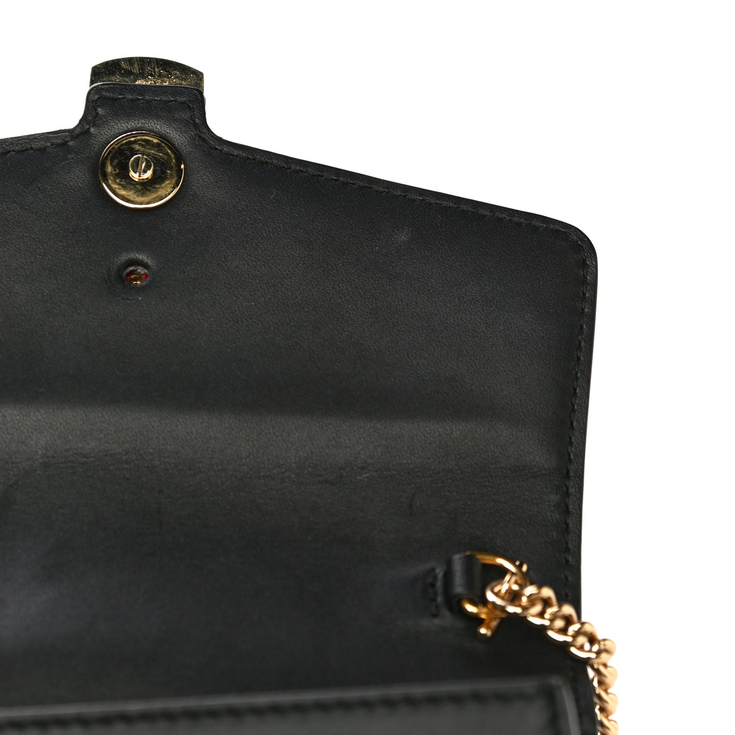Calfskin Super Mini Sylvie Chain Shoulder Bag Black