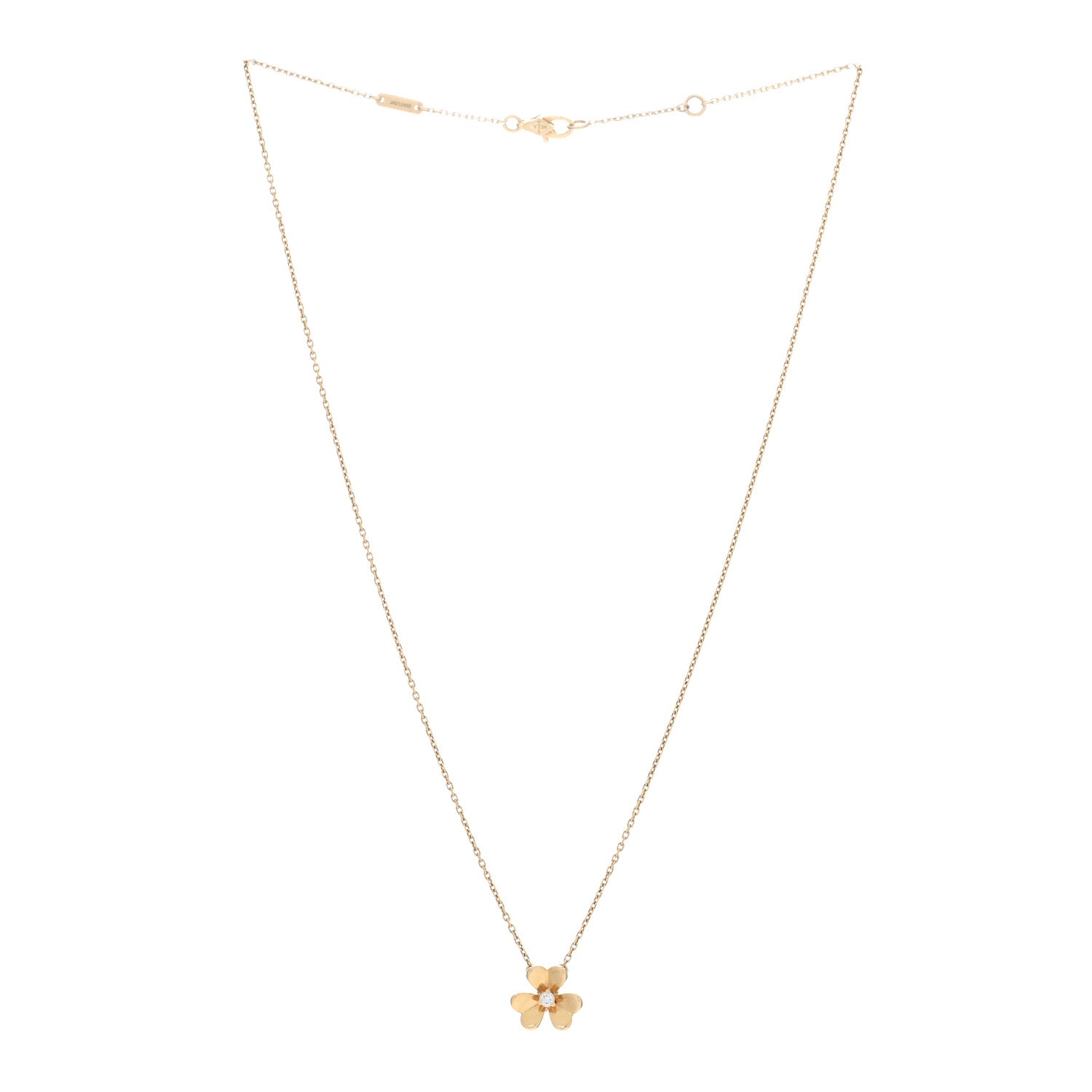 Van Cleef & Arpels VAN CLEEF & ARPELS 18K Yellow Gold Diamond Mini Frivole Pendant Necklace 2 of 4