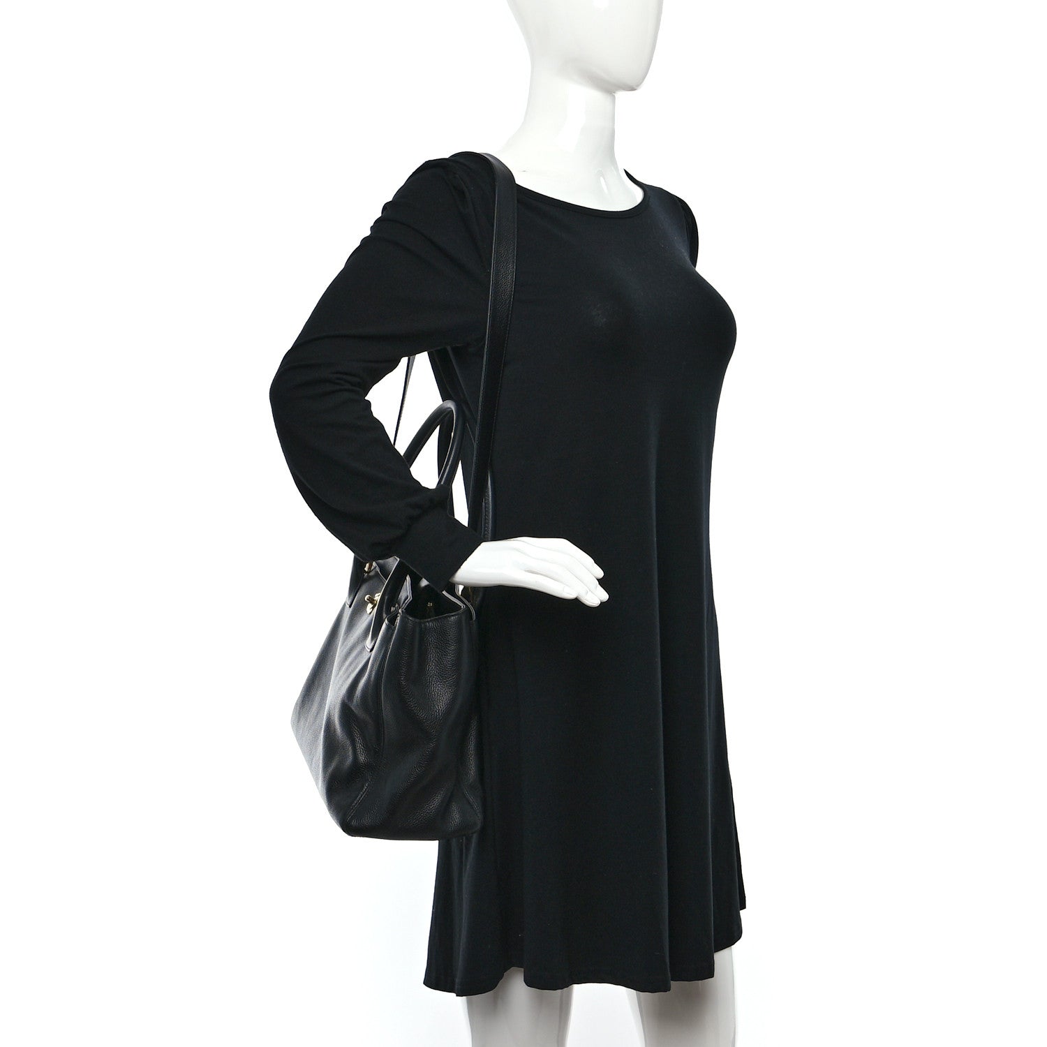 Chanel Calfskin Cerf Executive Shopper Tote Black 2 of 10