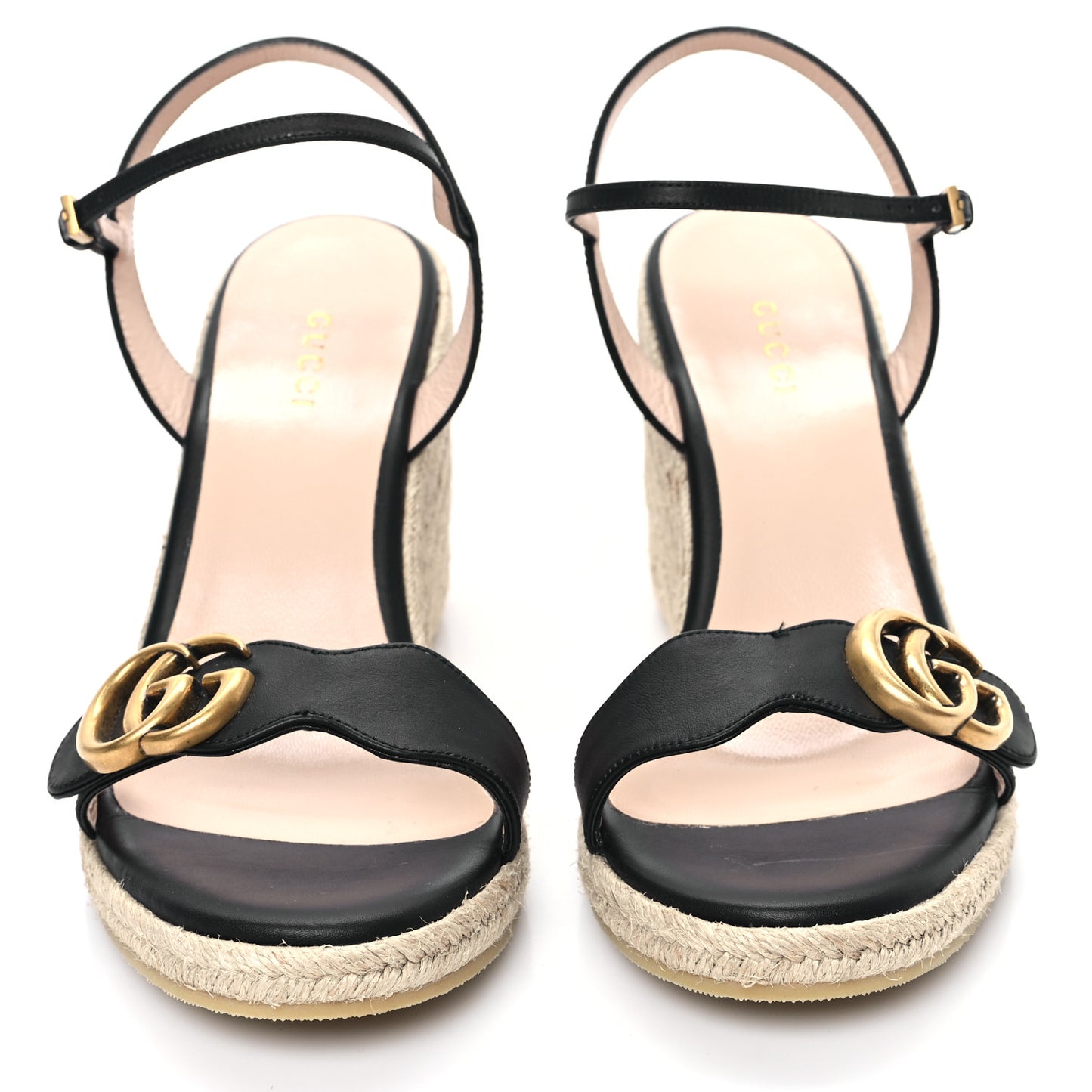 Galassia Aitana Espadrille 10/95mm Wedge Sandals 38 Black