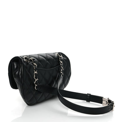 Chanel Calfskin Quilted CC Uniform Flap Belt Bag Black 3 of 10