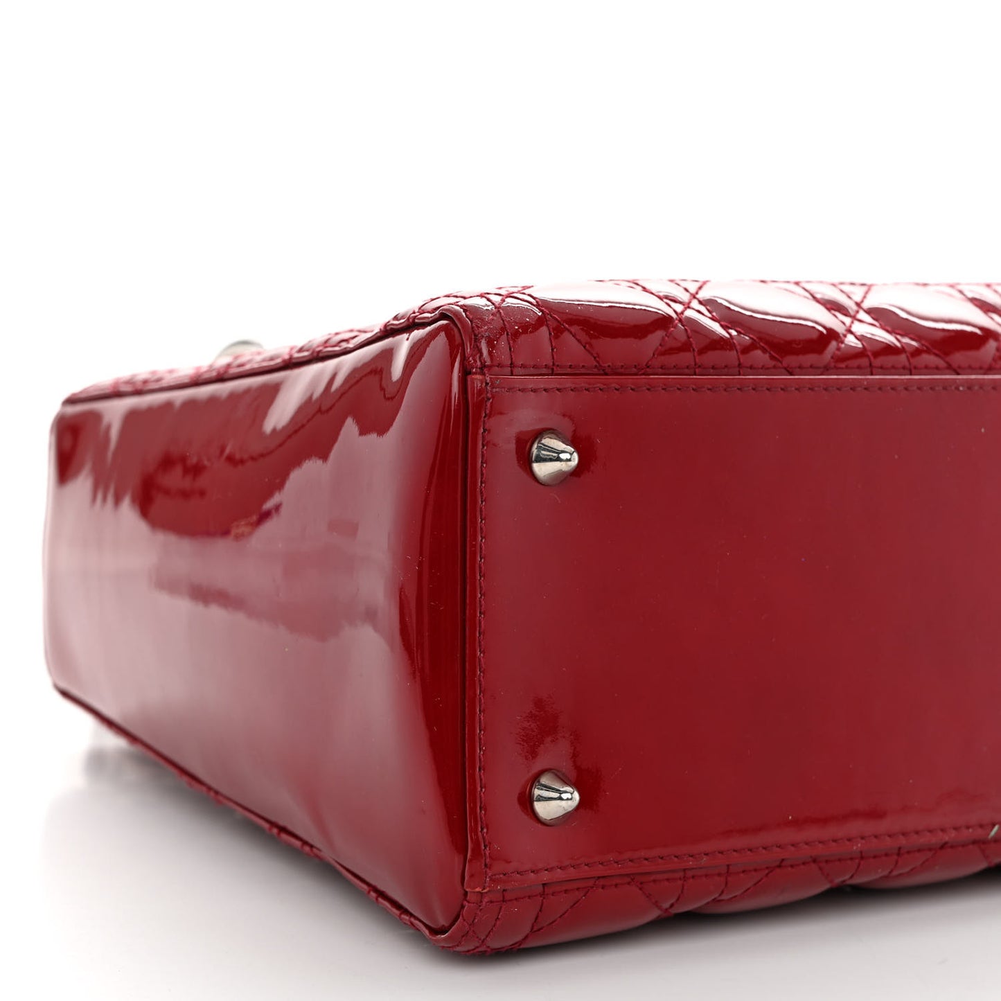 Patent Cannage Medium Lady Dior Red