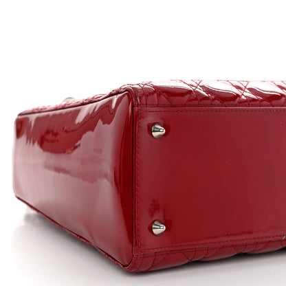 Christian Dior Patent Cannage Medium Lady Dior Red 8 of 9