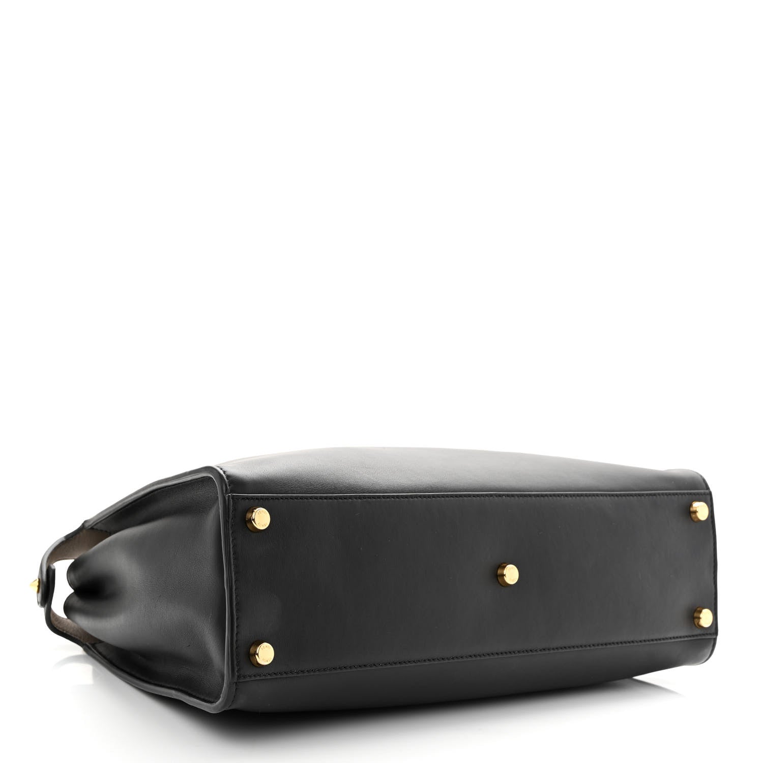 Fendi Vitello Tahiti Burro Large Peekaboo Iconic Essentially Satchel Black Corda 4 of 11