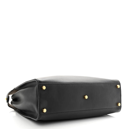 Fendi Vitello Tahiti Burro Large Peekaboo Iconic Essentially Satchel Black Corda 4 of 11