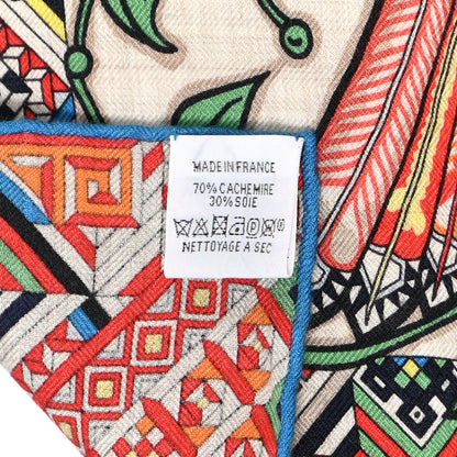 Hermes Cashmere Silk Le Jaguar Et Le Colibri Shawl 140 4 of 9