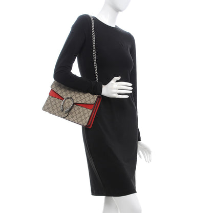 Gucci GG Supreme Monogram Small Dionysus Shoulder Bag Red 2 of 9