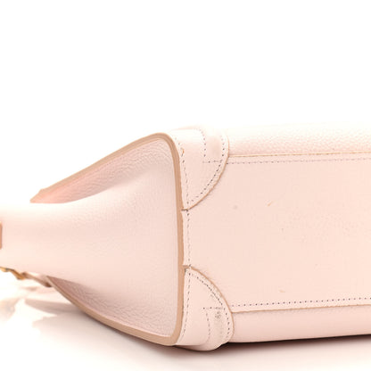 Celine Drummed Calfskin Nano Luggage Pale Pink 9 of 16