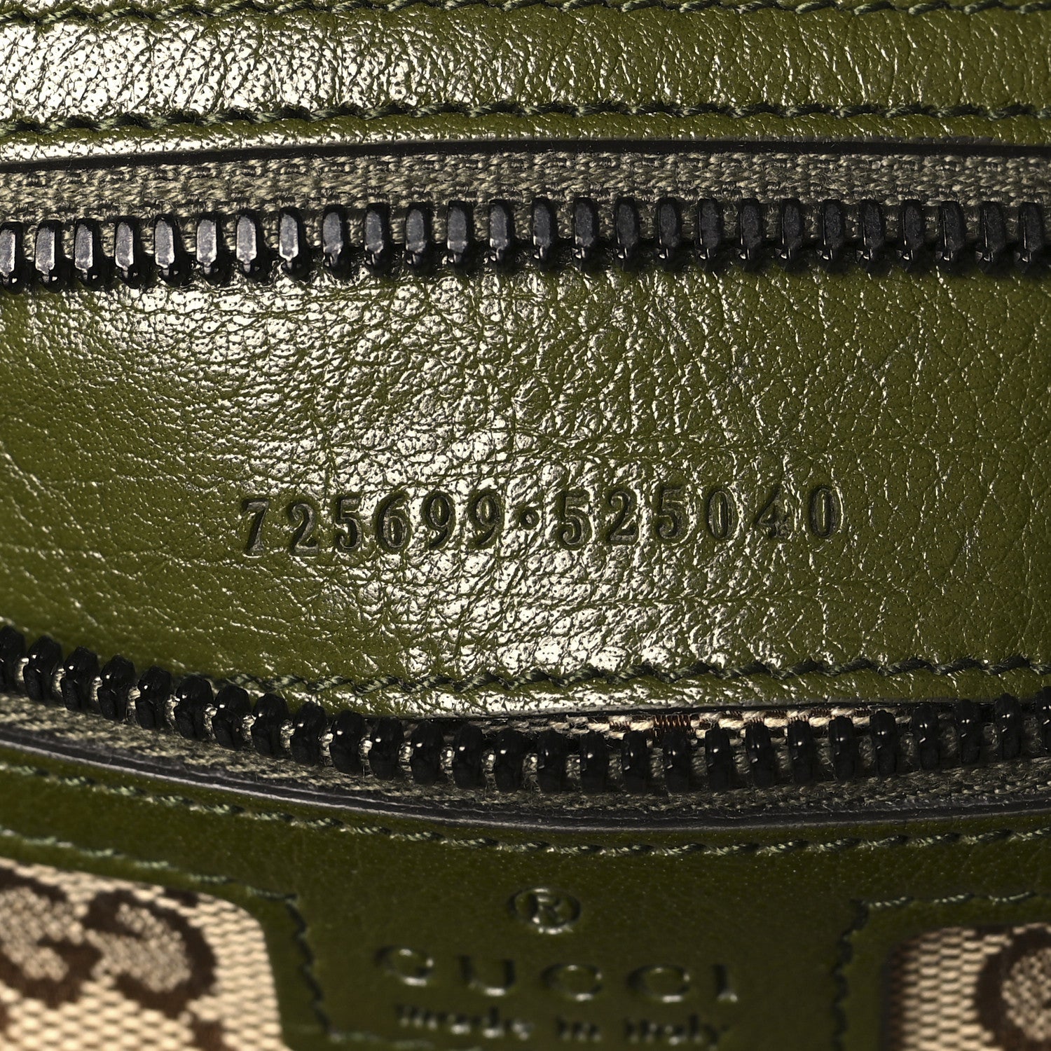 Gucci Piuma Lux Energy Monochrome Double G Duffle Bag Military Wood 6 of 12