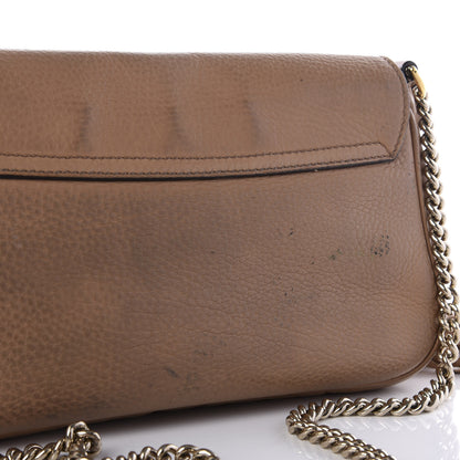 Gucci Pebbled Calfskin Medium Soho Flap Crossbody Camelia 9 of 10