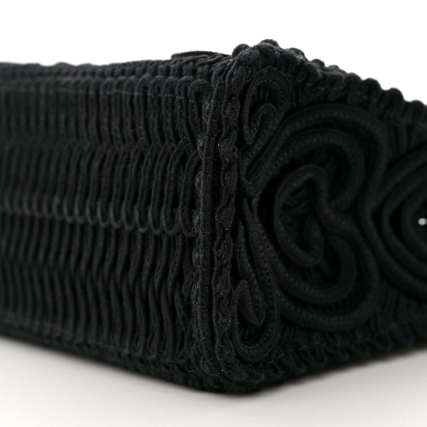 DOLCE GABBANA Cordonetto Lace Shoulder Bag Black