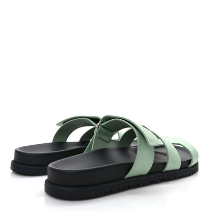 Hermes Epsom Womens Chypre Sandals 41 Vert Jade 4 of 9