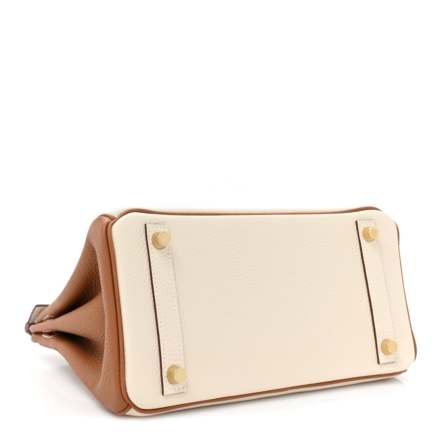 Hermes Togo Horseshoe Birkin 25 Craie Gold 4 of 9