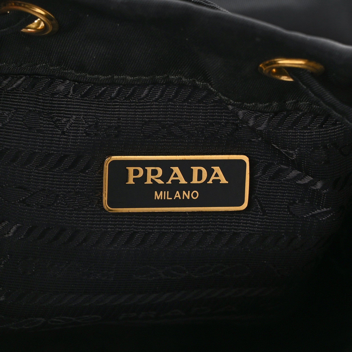 Prada Nylon Vela Saffiano Mini Bucket Crossbody Bag Black 5 of 11