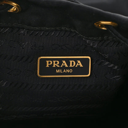Prada Nylon Vela Saffiano Mini Bucket Crossbody Bag Black 5 of 11