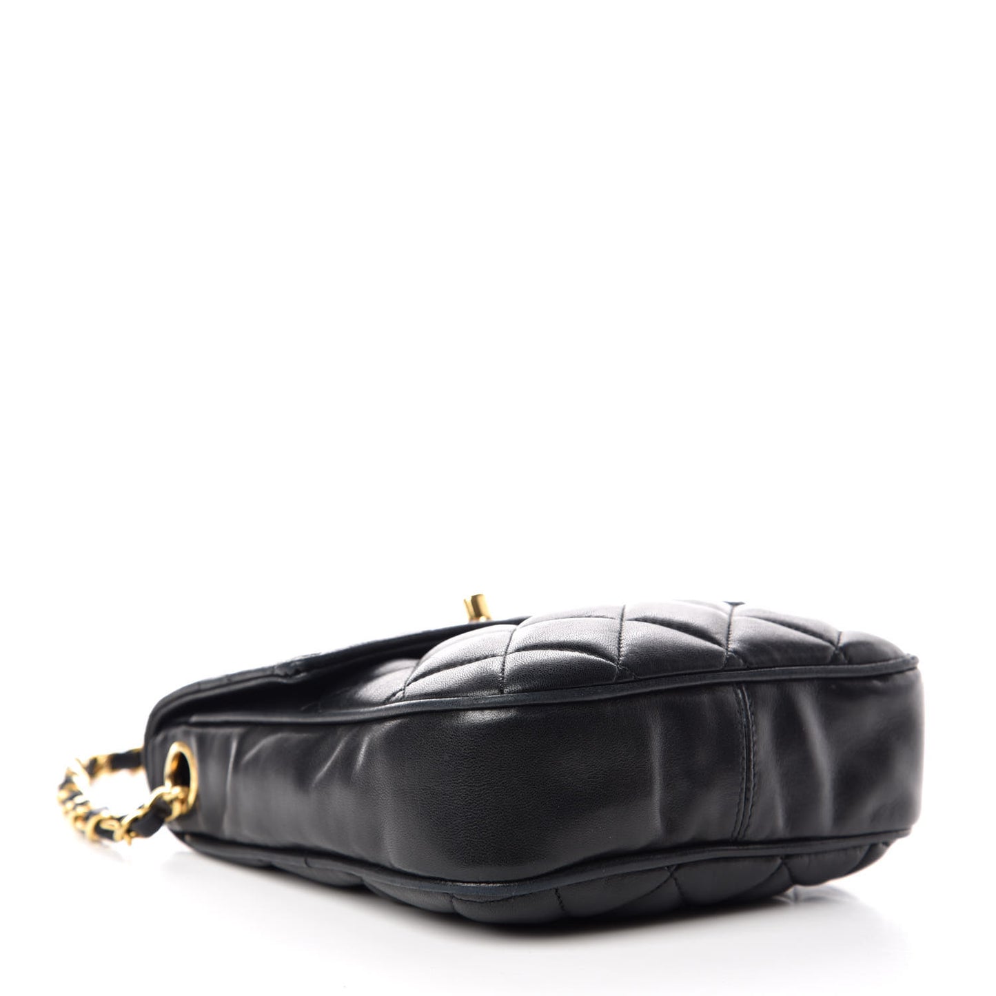 Lambskin Quilted Mini Flap Black