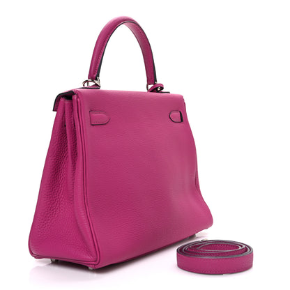 Hermes Togo Kelly Retourne 25 Rose Pourpre 3 of 10