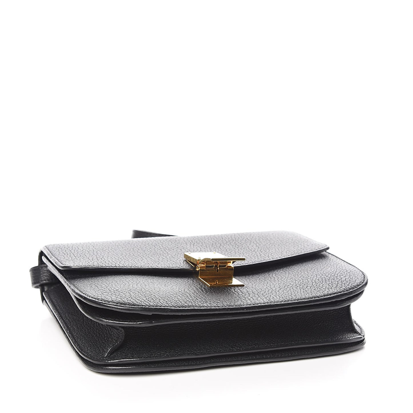Goatskin Medium Classic Box Flap Bag Black