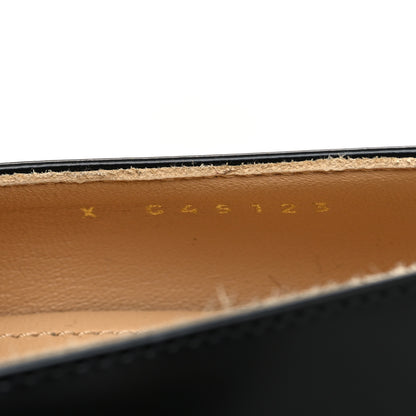 Chanel Shiny Calfskin Logo Loafers 39.5 Black 6 of 8