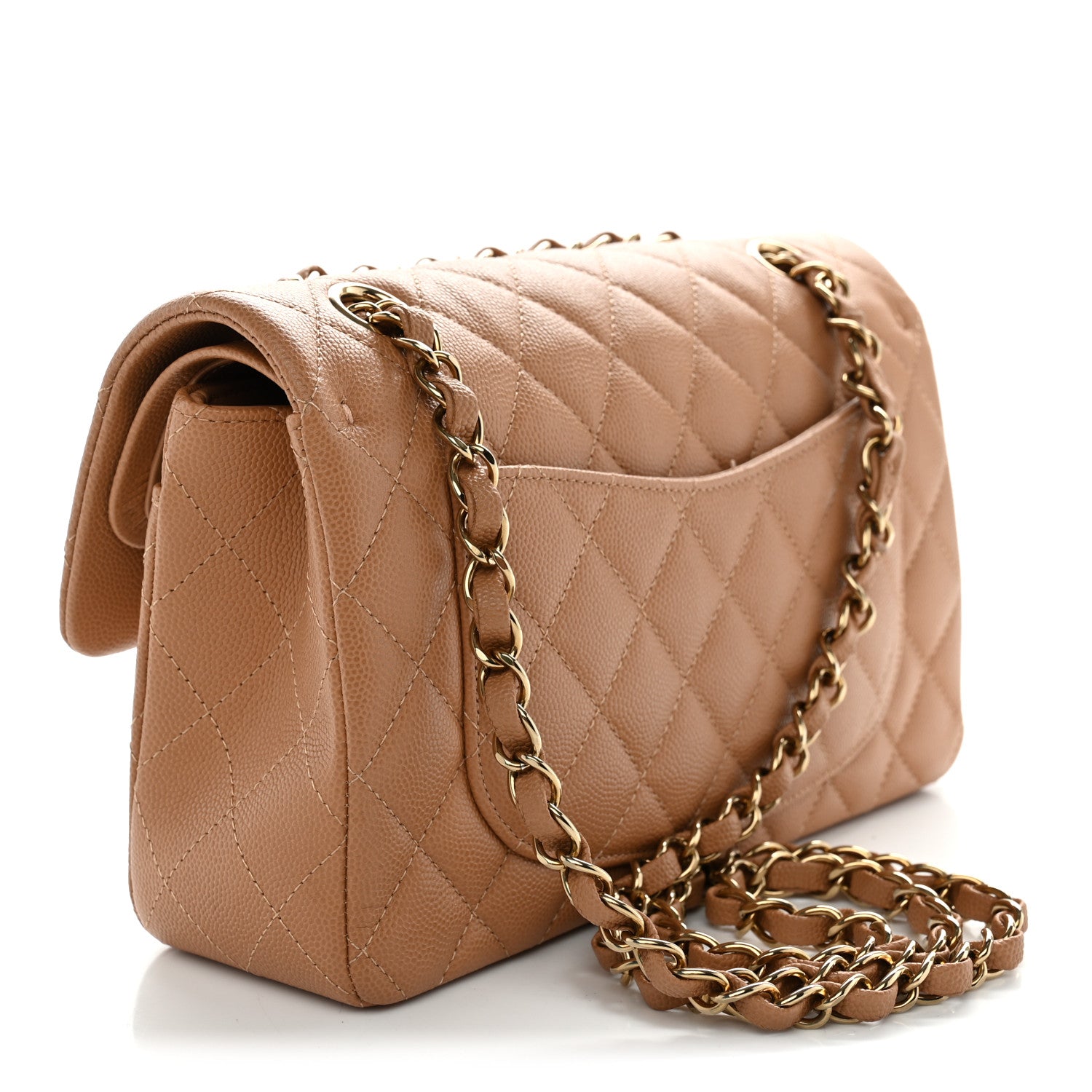 Chanel Caviar Quilted Small Double Flap Dark Beige 2 of 12