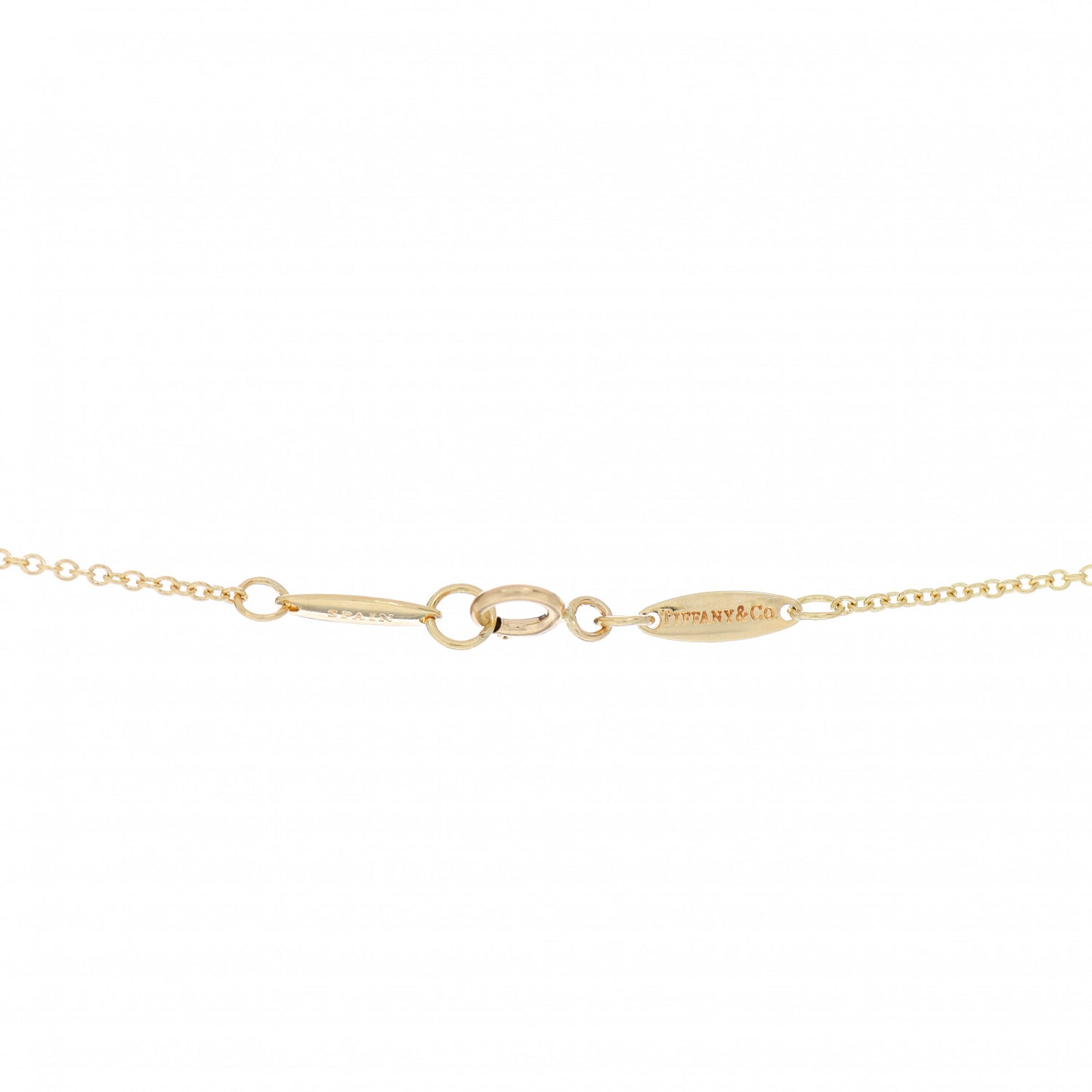 18K Yellow Gold 16mm Elsa Peretti Open Heart Pendant Necklace