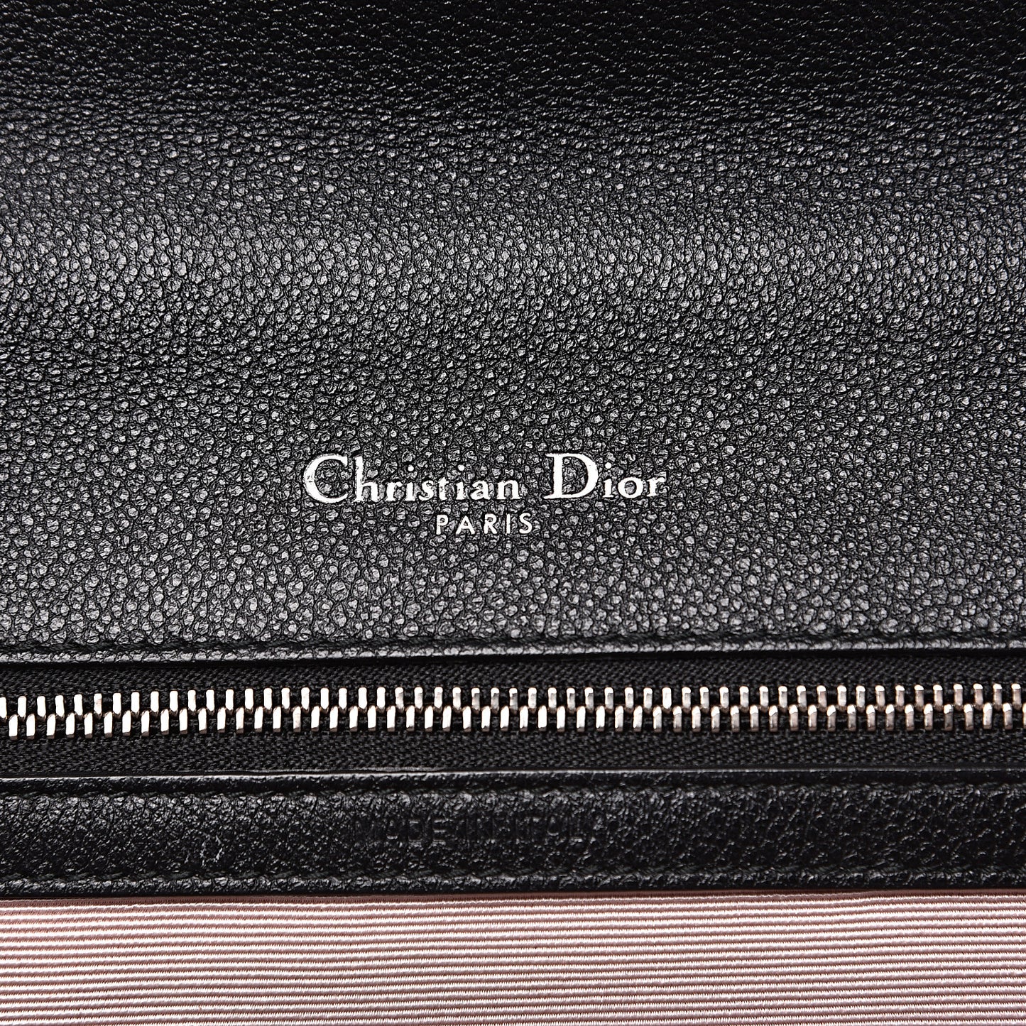 Grained Calfskin Medium Diorama Flap Bag Black