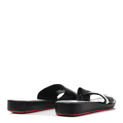 Chanel Calfskin Cambon CC Flat Slide Sandals 38 Black 4 of 10