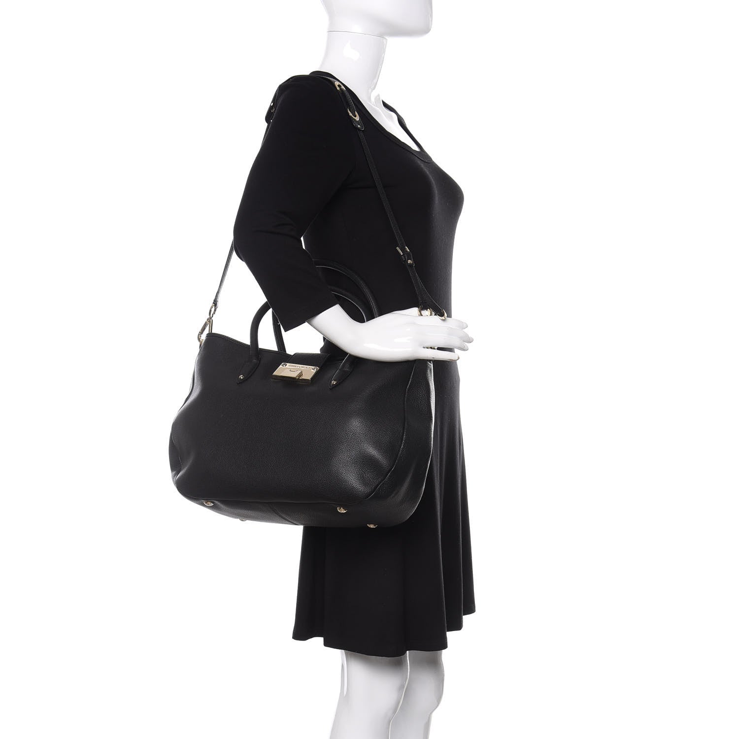 Jimmy Choo Grainy Calf Rania Black 2 of 9