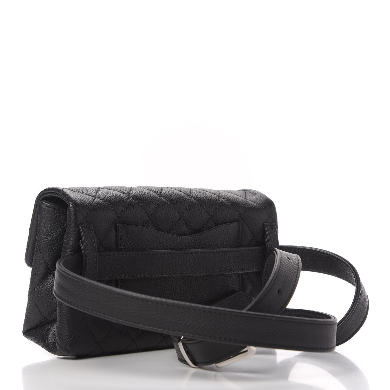 Chanel Grained Calfskin Quilted 2.55 Reissue Flap Belt Bag Clutch Black 3 of 10
