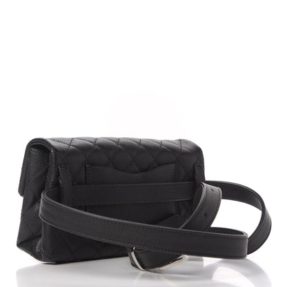 Chanel Grained Calfskin Quilted 2.55 Reissue Flap Belt Bag Clutch Black 3 of 10