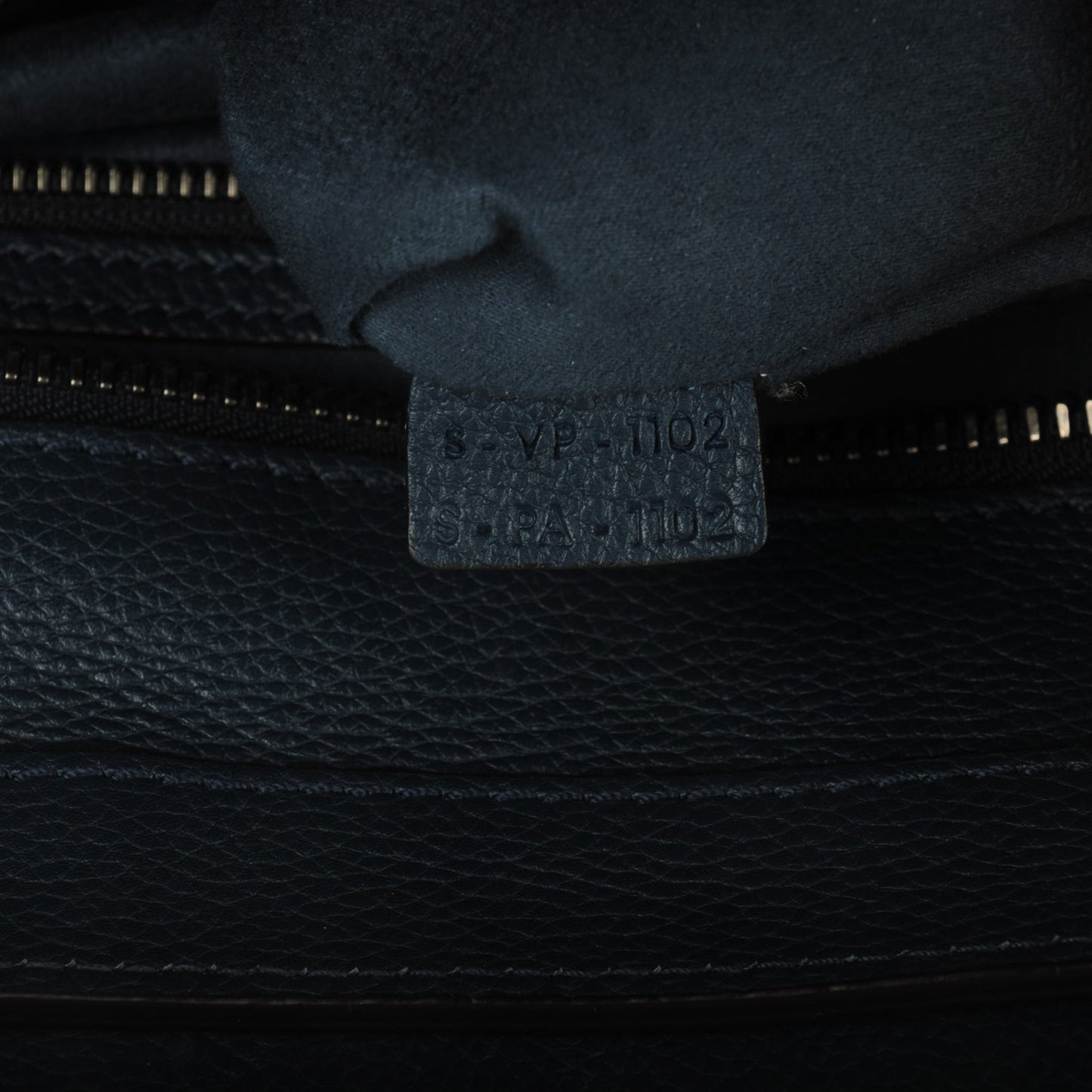Drummed Calfskin Mini Luggage Blue