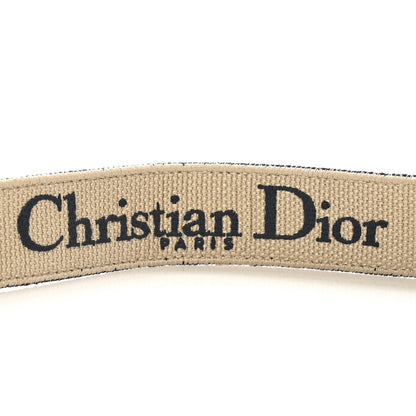 Christian Dior Canvas Embroidered Shoulder Strap Blue 4 of 4
