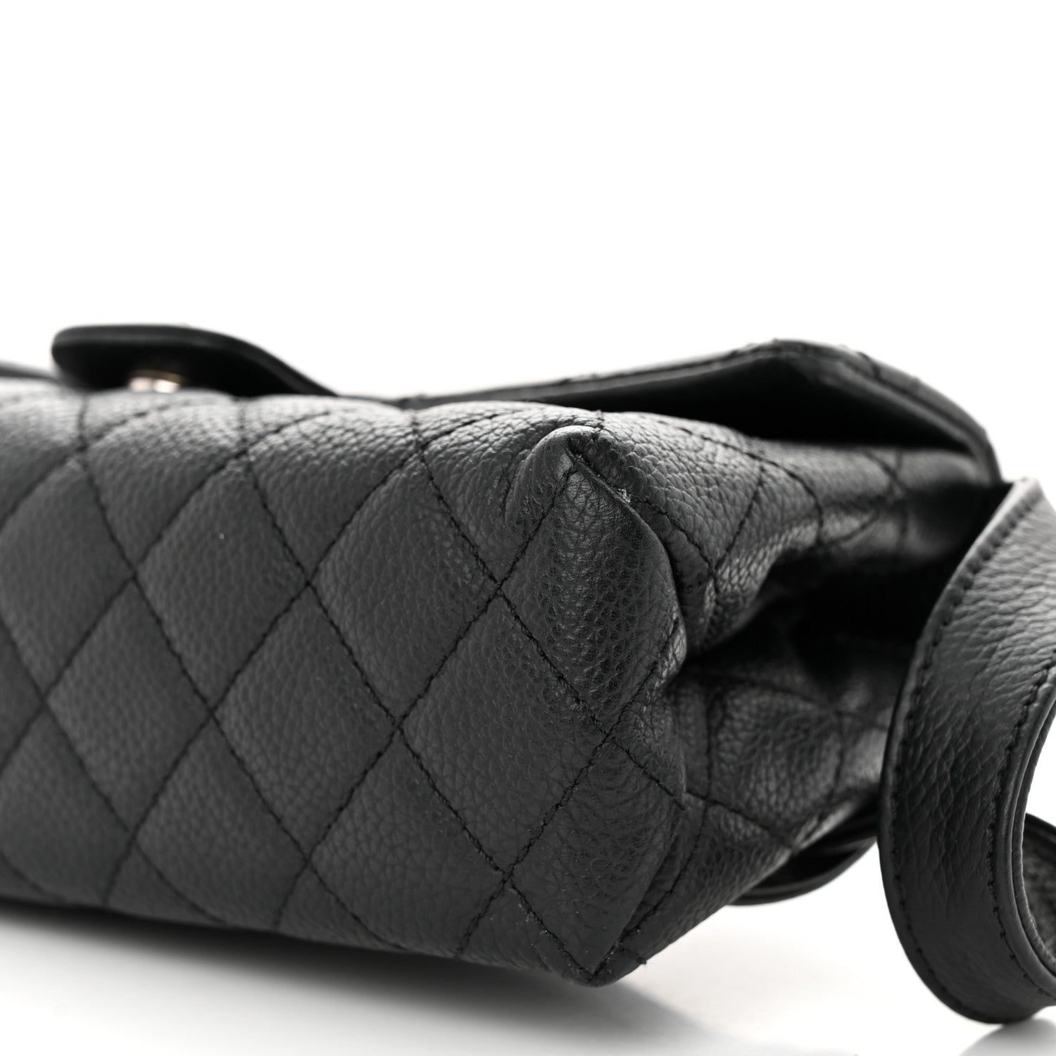 Chanel Grained Calfskin Quilted 2.55 Reissue Flap Belt Bag Clutch Black 11 of 11