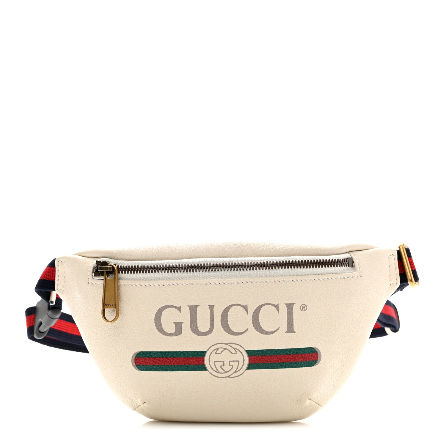 Gucci Grained Calfskin Small Logo Belt Bag White 1 of 10