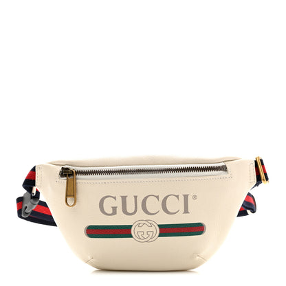 Gucci Grained Calfskin Small Logo Belt Bag White 1 of 10