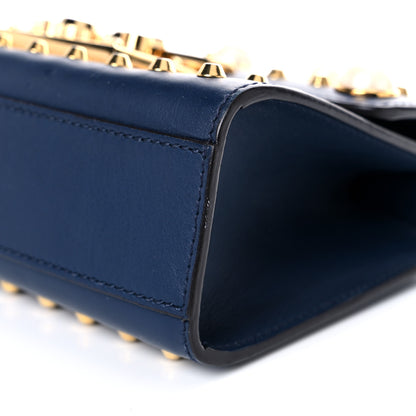 Gucci Calfskin Studded Small Padlock Shoulder Bag Blue Agata 9 of 15
