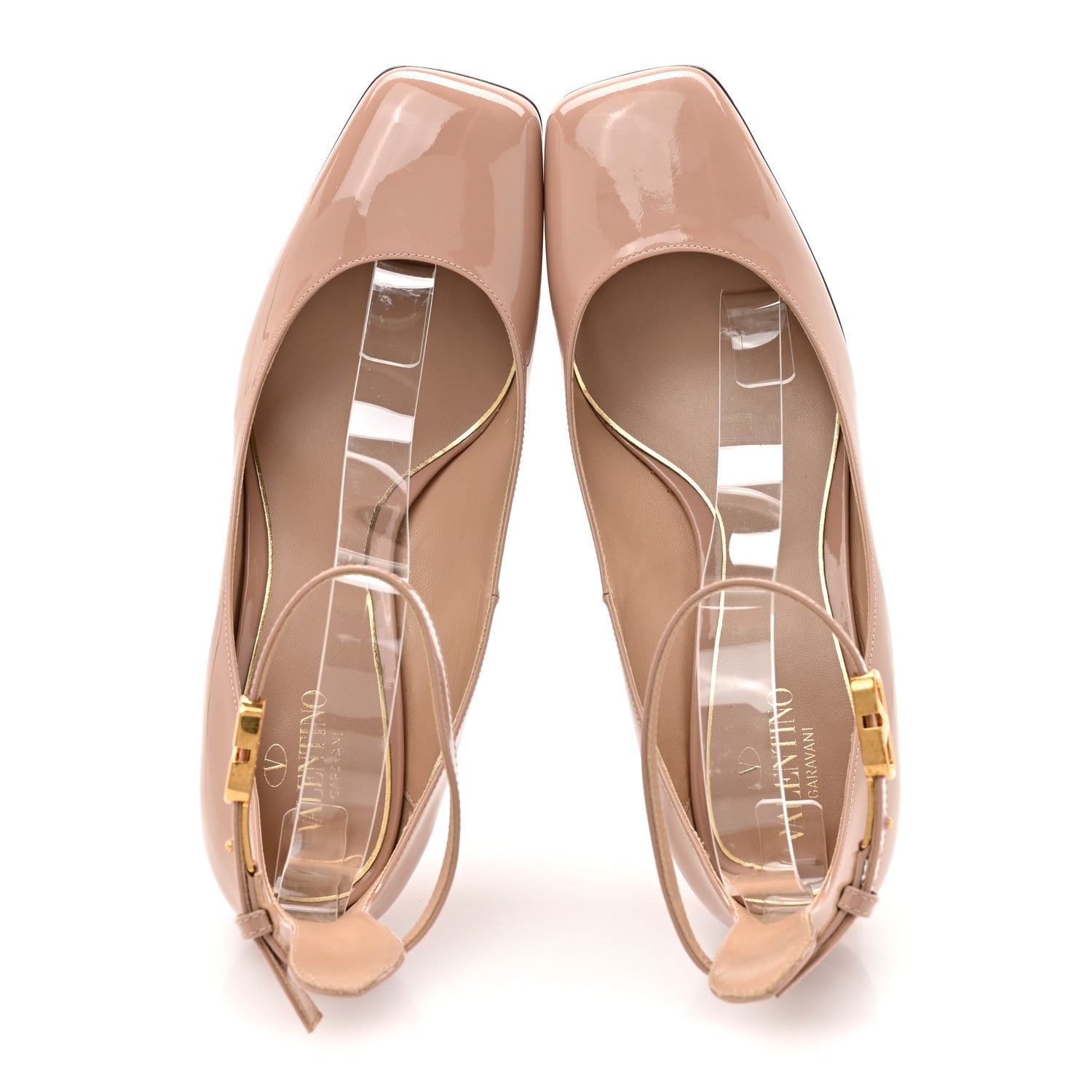 Valentino Garavani Patent Vlogo Tan-Go Ankle Strap 60mm Pumps 39 Rose Cannelle 2 of 12