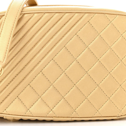 Chanel Metallic Lambskin Quilted Small Coco Boy Camera Case Gold 9 of 12