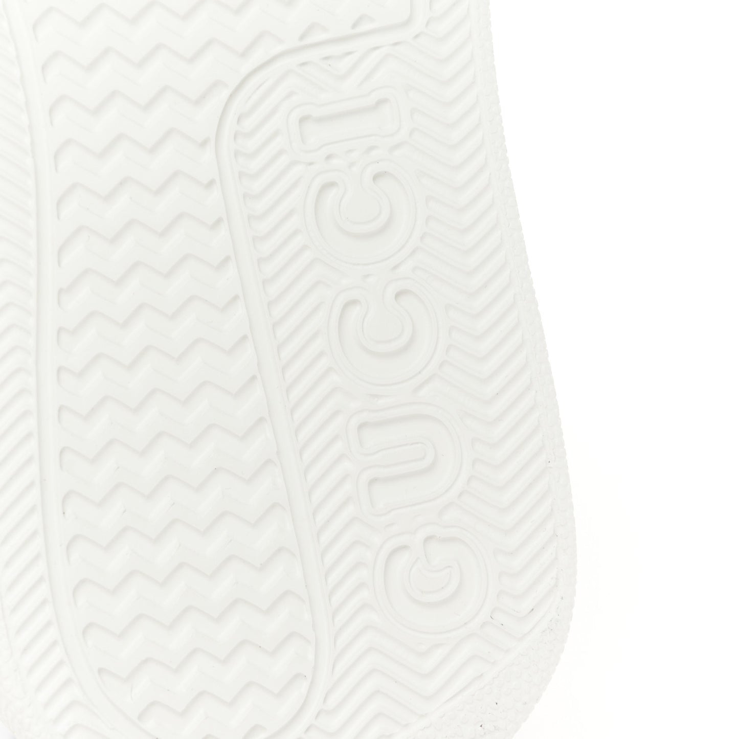Calfskin Web Perforated Womens Platform 55mm Sneakers 36.5 White Bright Splash