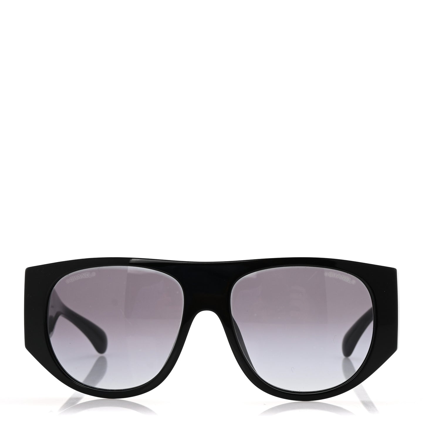 Acetate Quilted CC Pilot Sunglasses 71465A Black