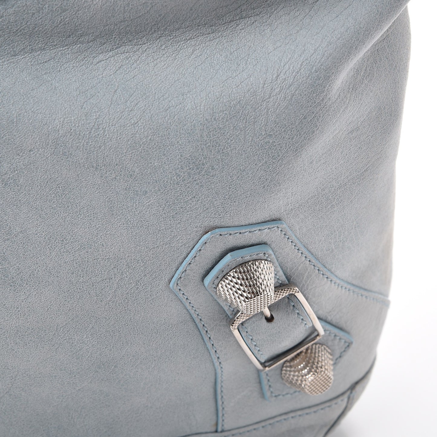 Agneau Giant 21 Silver Hardware Day Hobo Sky Blue