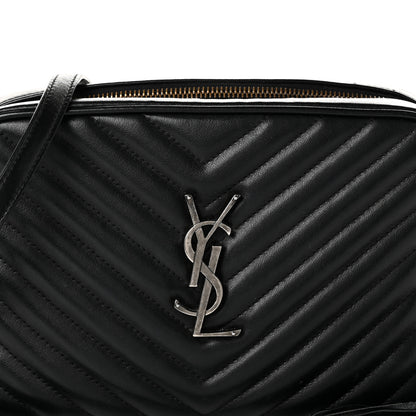 Saint Laurent Calfskin Matelasse Monogram Lou Camera Bag Black 8 of 13