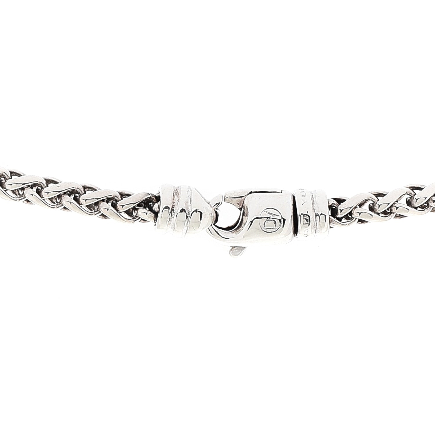 David Yurman Sterling Silver Diamond Prasiolite 14mm Albion Pendant Necklace 6 of 6