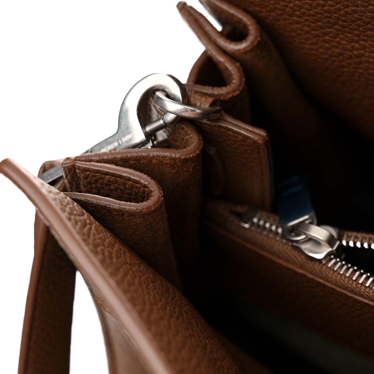 Saint Laurent Grained Calfskin Small Supple Sac De Jour Moka 13 of 16